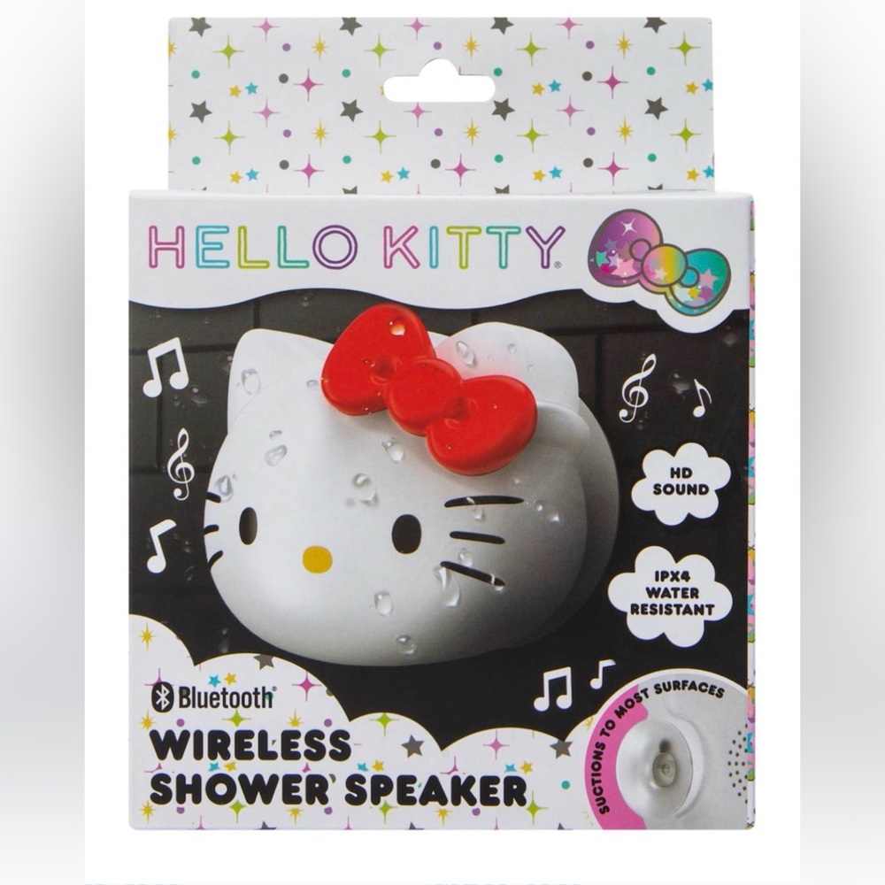 NWT! Portable wireless bluetooth shower speaker in adorable Hello Kitty